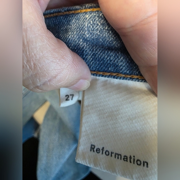 Reformation Julia High Cigarette Distressed Jeans Size 27 - Picture 4 of 4